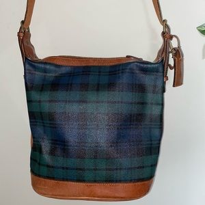 Vintage Ralph Lauren Tartan Plaid Bucket Purse